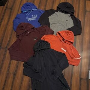 LOT Vintage Y2K American Eagle,Under Armour, Wrangler Hoodie Bundle Sizes M,L,XL